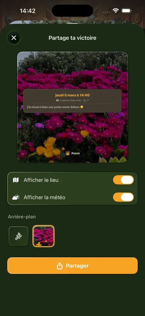 Partage tes victoires