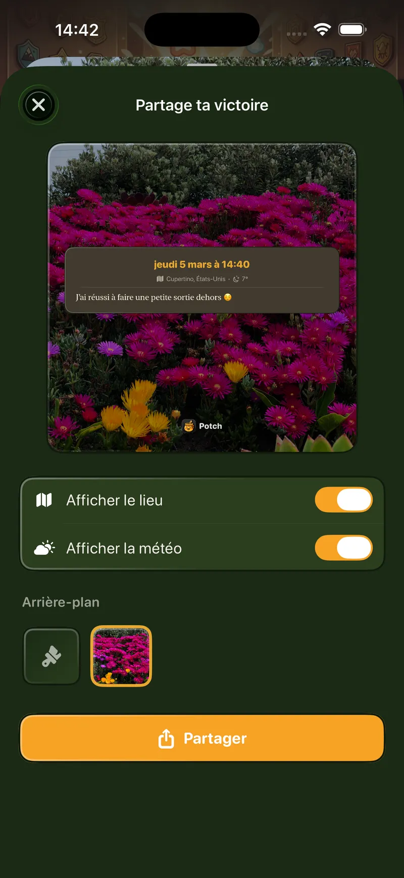Partage tes victoires
