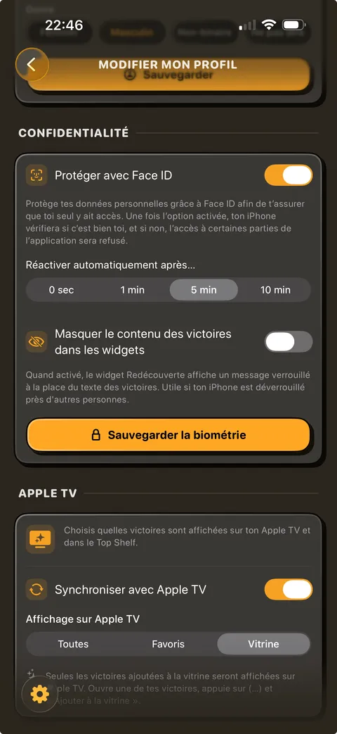 Tes victoires restent privées