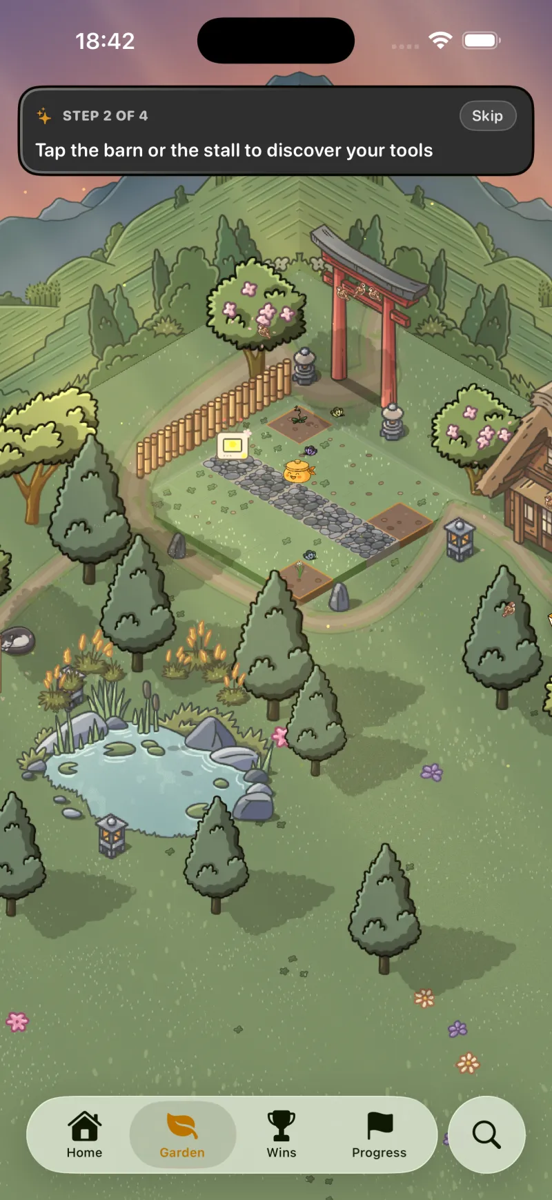Screenshot of Potch's isometric garden