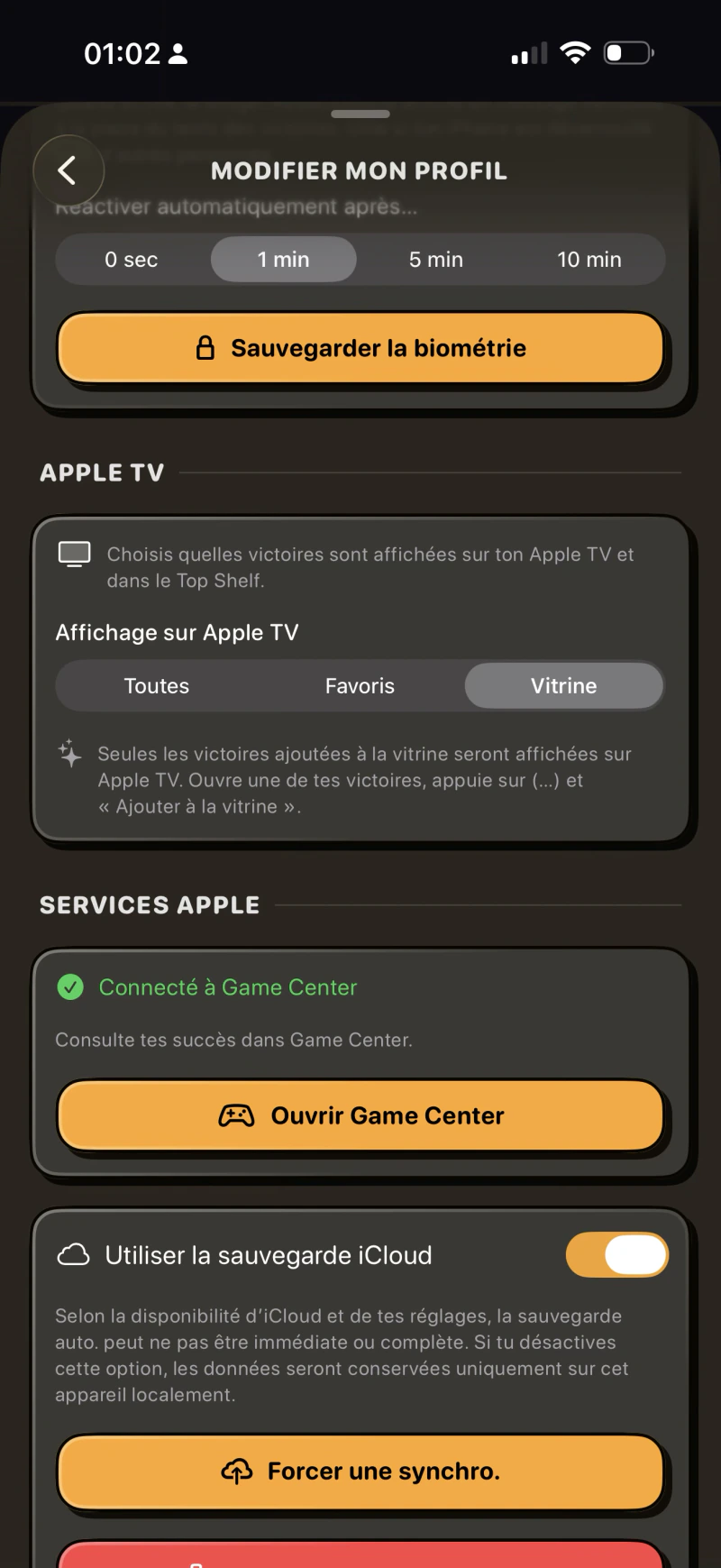 iCloud sync view in Potch