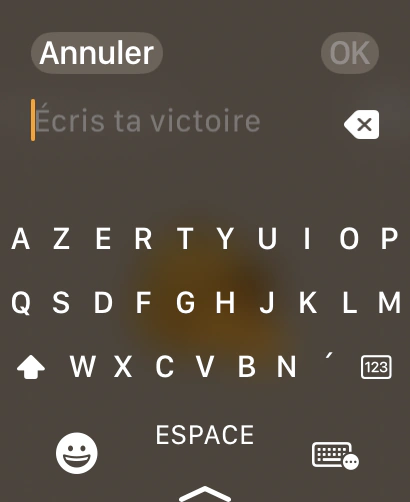 Logging a win on Apple Watch